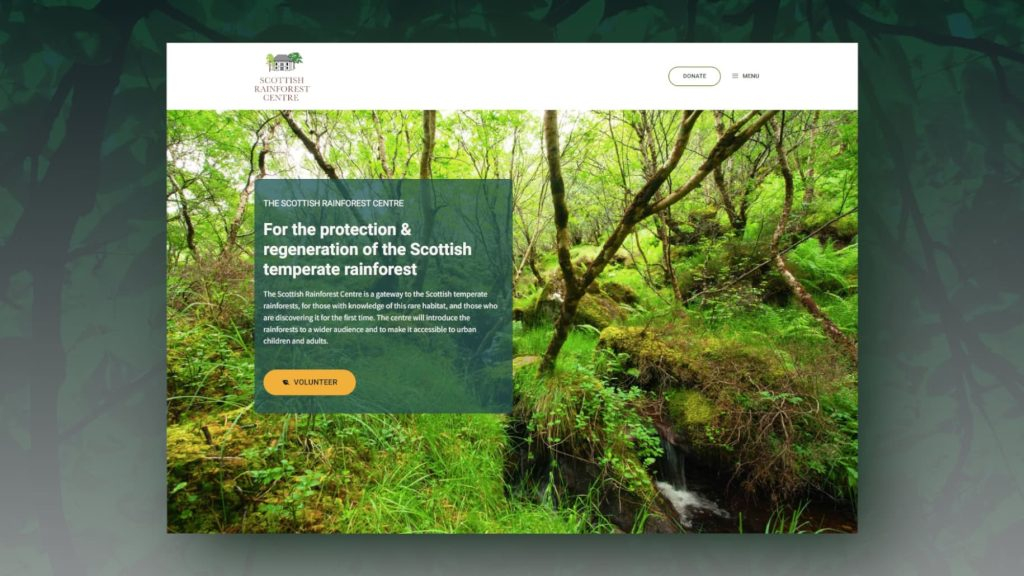 scottishrainforestcentre.org.uk web design